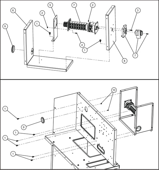 Voltage Selector Device Group Assembly Parts for MAXI-POWER 45 (MP45) (49-000001 and UP) by Allmand
