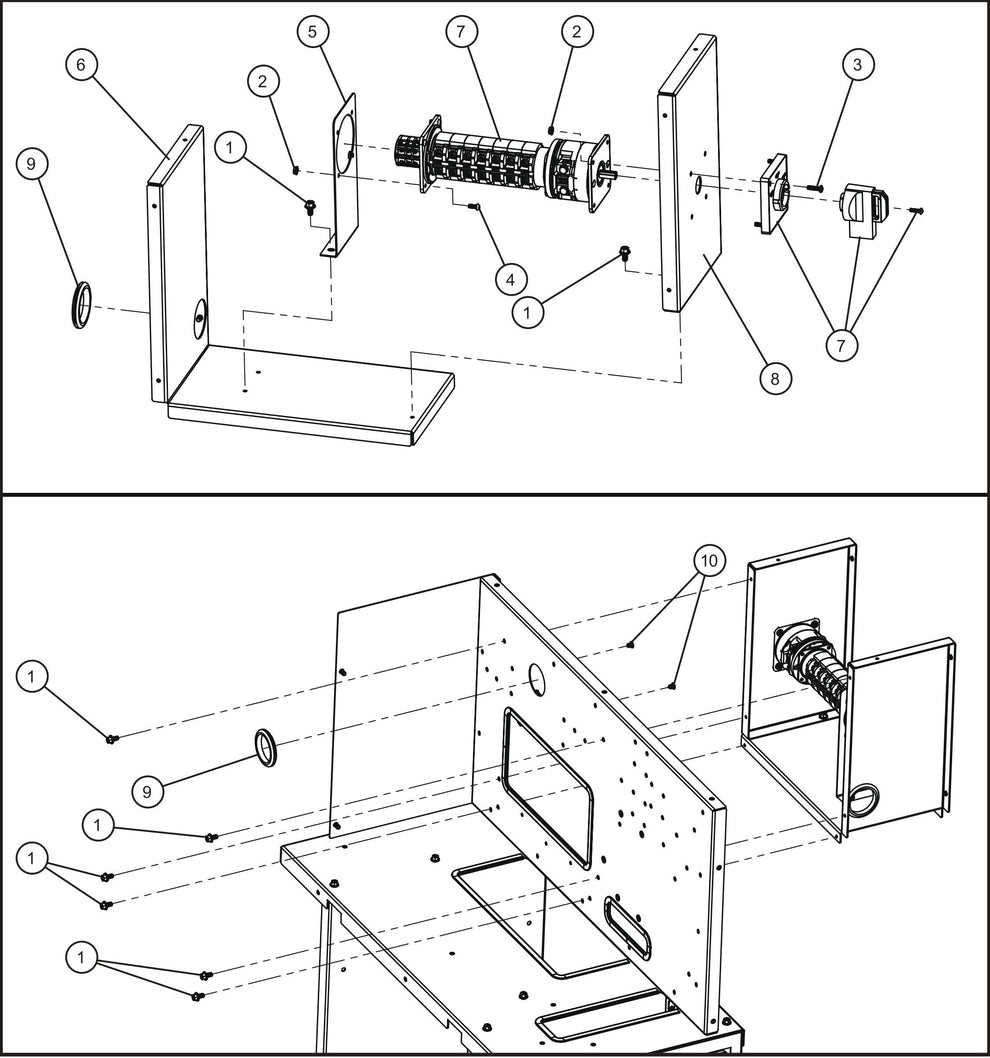 Voltage Selector Device Group Assembly Parts for MAXI-POWER 45 (MP45) (49-000001 and UP) by Allmand