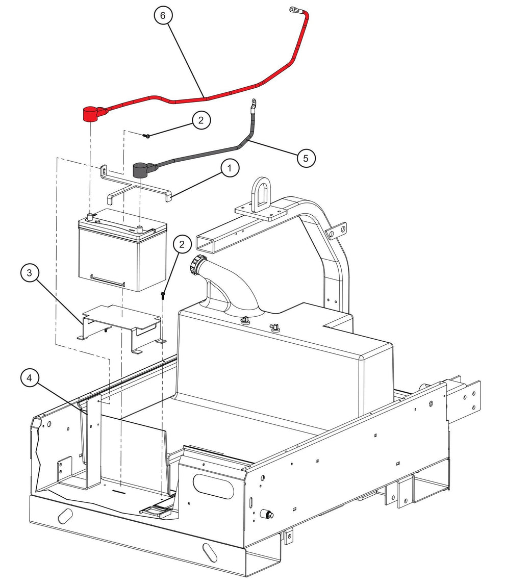 Battery Cables Install Group Assembly Parts for Maxi-Power 8XR Mobile Generator Parts By Allmand