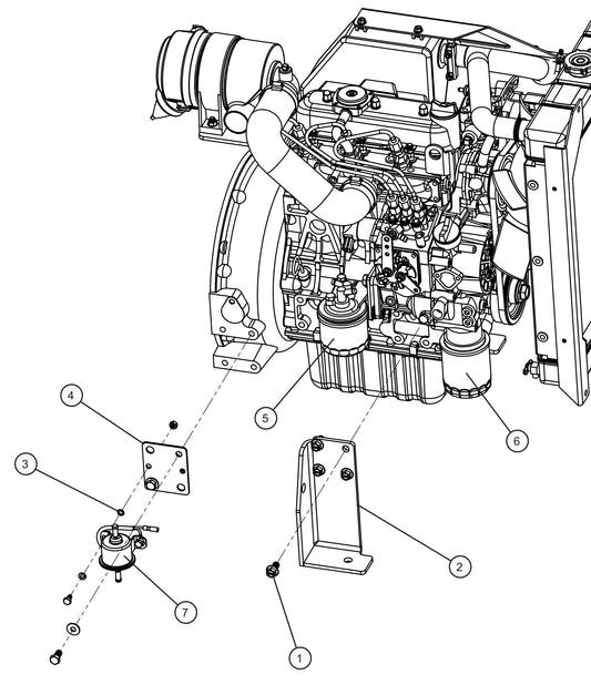 Kubota Engine Assembly Group (2 of 3) Parts for Maxi-Power 8XR Mobile Generator Parts By Allmand