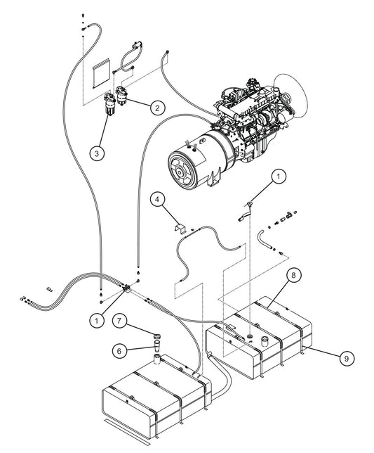 Fuel Tank and Filters Group Assembly Parts for MAXI-POWER 150 (T3) (27-000001 TO 27-000099) by Allmand
