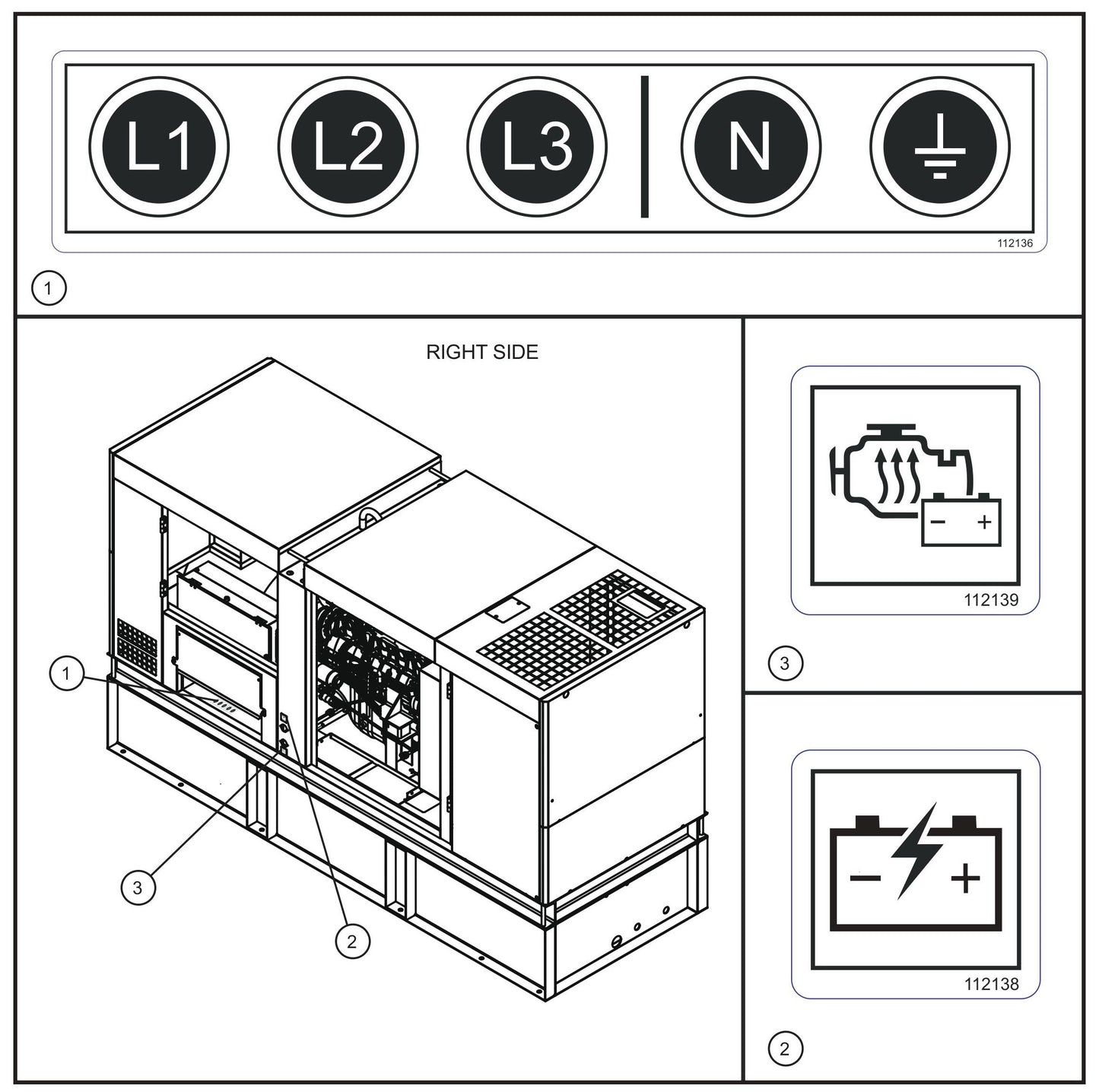 Cam Lock and Arctic Package Decals Assembly Parts for MAXI-POWER 150 (T3) (27-000001 TO 27-000099) by Allmand