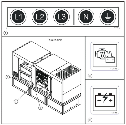 Cam Lock and Arctic Package Decals Assembly Parts for MAXI-POWER 150 (T3) (27-000001 TO 27-000099) by Allmand