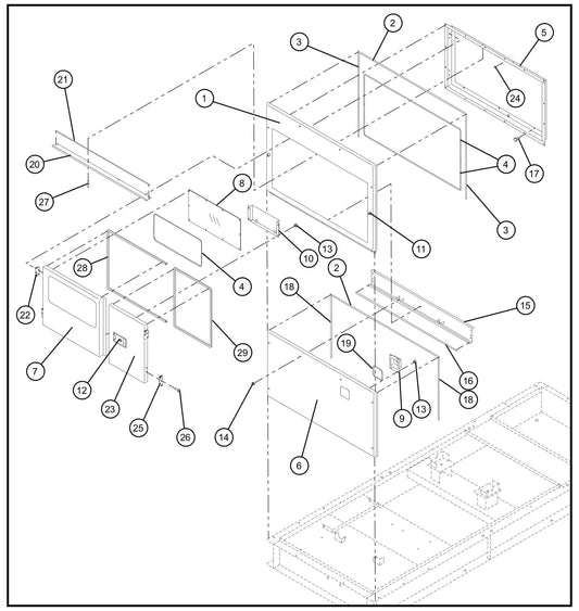 Rear Enclosure Panels Assembly Parts for MAXI-POWER 150 (T4F) by Allmand