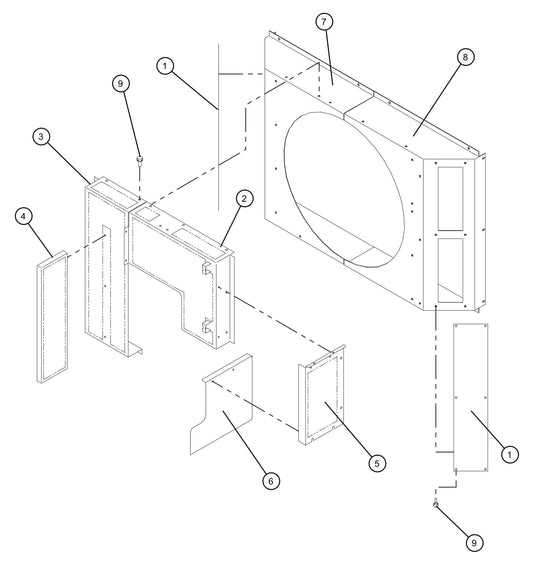 Engine Finger and Fan Guards Assembly Parts for MAXI-POWER 150 (T4F) by Allmand