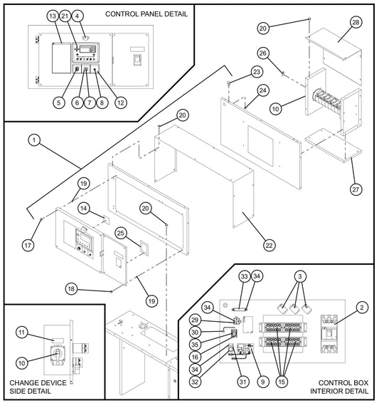 Control Box Group Assembly Parts for MAXI-POWER 150 (T4F) by Allmand