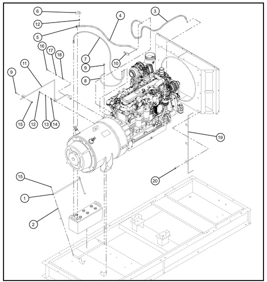 Battery Cables Group Assembly Parts for MAXI-POWER 150 (T4F) by Allmand