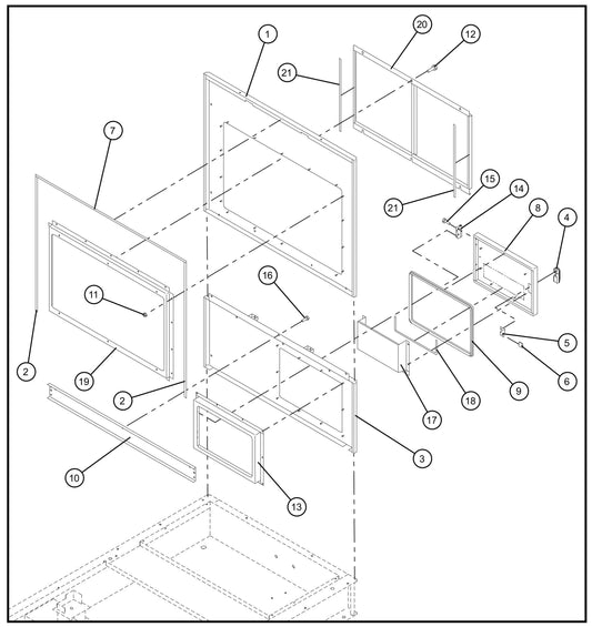 Front Enclosure Panels Assembly Parts for MAXI-POWER 150 (T4F) by Allmand