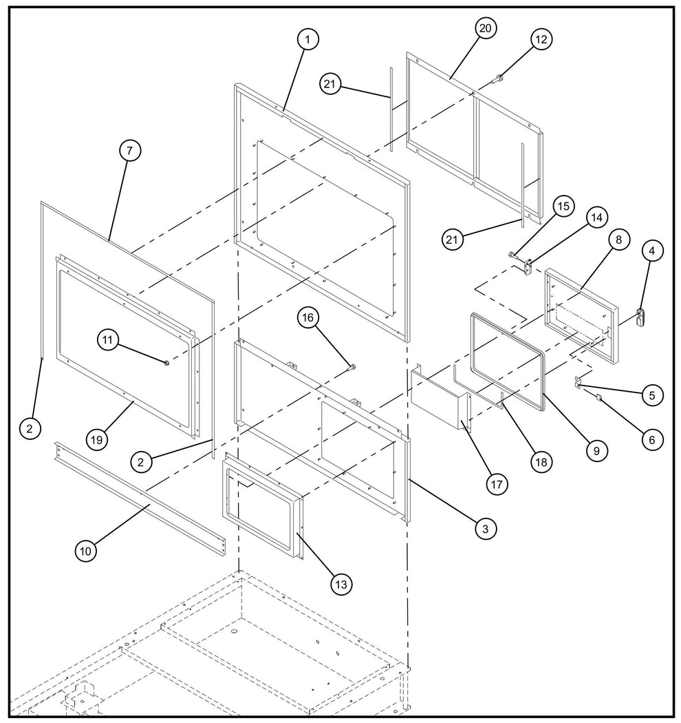 Front Enclosure Panels Assembly Parts for MAXI-POWER 150 (T4F) by Allmand