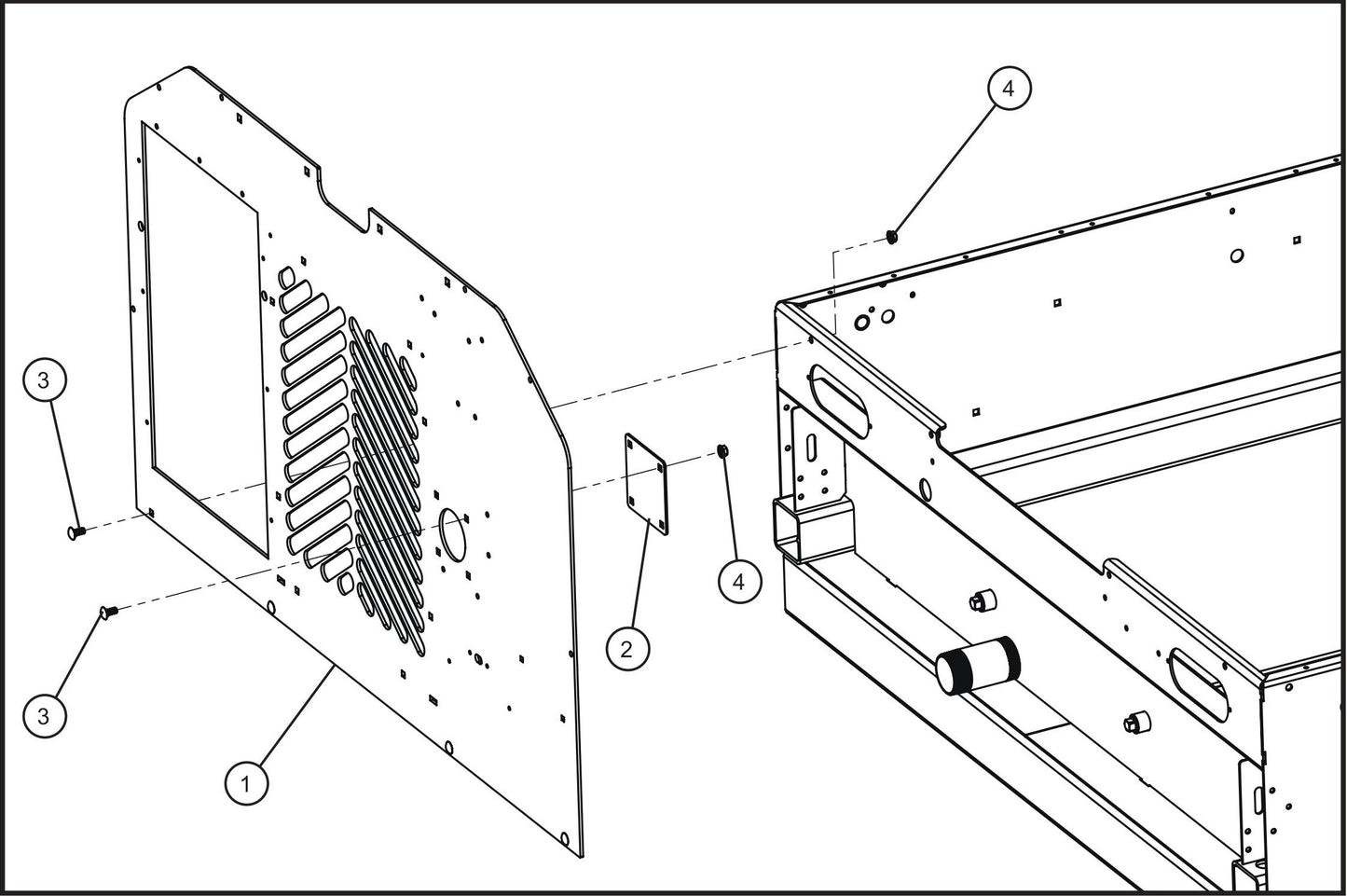 Rear Panel Assembly Parts for MAXI-POWER 15XR (MP15XR) (44-000001 TO 44-999999) by Allmand