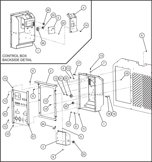 Control Box Install Group Assembly Parts for MAXI-POWER 15XR (MP15XR) (44-000001 TO 44-999999) by Allmand