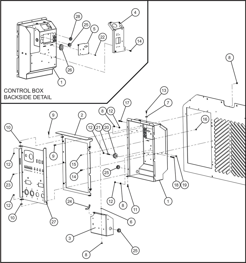 Control Box Install Group Assembly Parts for MAXI-POWER 15XR (MP15XR) (44-000001 TO 44-999999) by Allmand