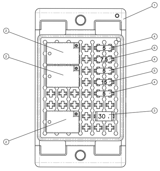 DSE L401 Chief PDM Fuse Box Assembly Parts for MAXI-POWER 15XR (MP15XR) (44-000001 TO 44-999999) by Allmand