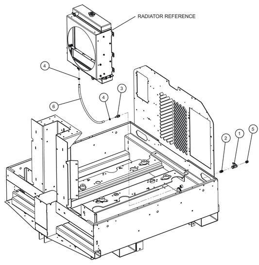 Radiator Coolant Drain Group Assembly Parts for MAXI-POWER 15XR (MP15XR) (44-000001 TO 44-999999) by Allmand