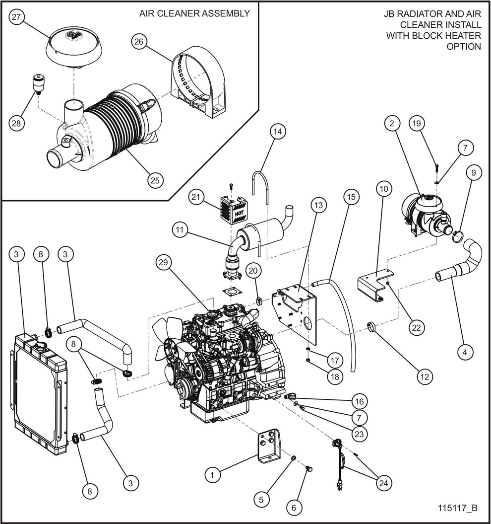 CAT C1.5 Turbo Engine Assembly Group (1 of 4) Parts for MAXI-POWER 15XR (MP15XR) (44-000001 TO 44-999999) by Allmand