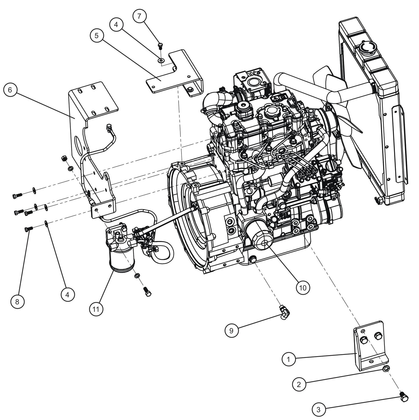 CAT C1.5 Turbo Engine Assembly Group (2 of 4) Parts for MAXI-POWER 15XR (MP15XR) (44-000001 TO 44-999999) by Allmand