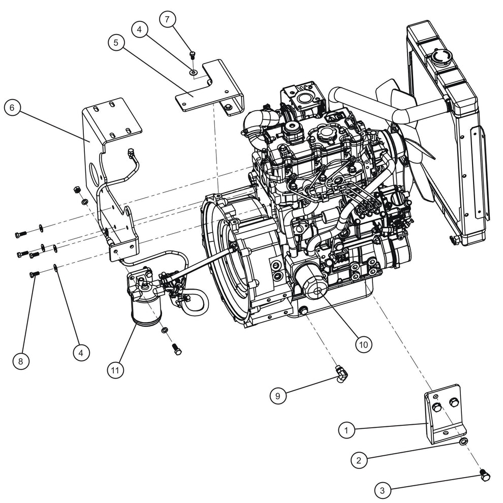 CAT C1.5 Turbo Engine Assembly Group (2 of 4) Parts for MAXI-POWER 15XR (MP15XR) (44-000001 TO 44-999999) by Allmand