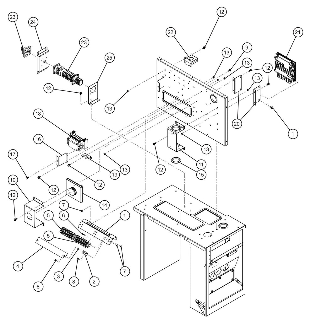 Control Box Interior Assembly Parts for MAXI-POWER 25 (48-000001 and UP) by Allmand