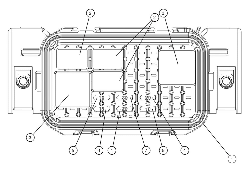 Isuzu Engine Interface Harness Fuse Box Assembly Parts for MAXI-POWER 25 (48-000001 and UP) by Allmand