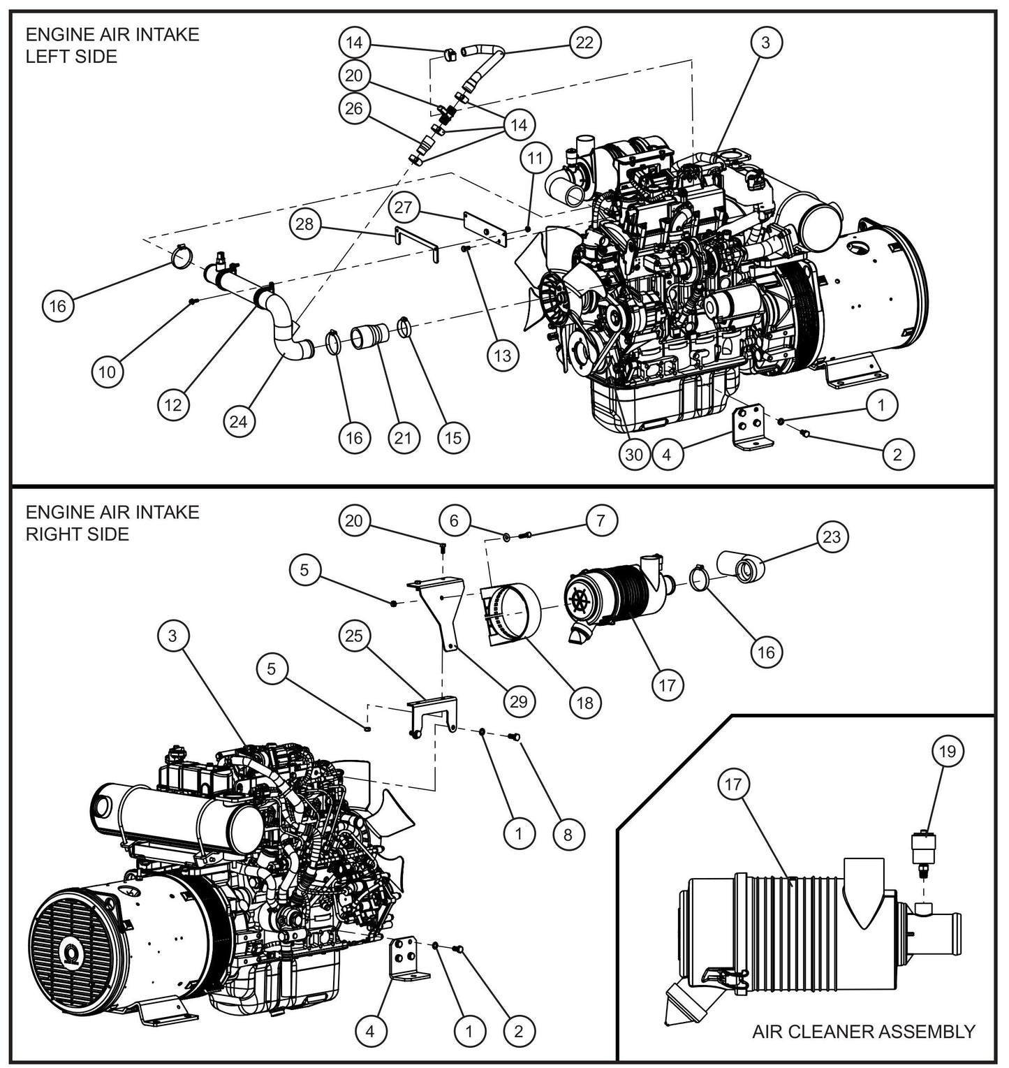 Isuzu 4LE2T Engine Assembly Group (1 of 3) Parts for MAXI-POWER 25 (48-000001 and UP) by Allmand
