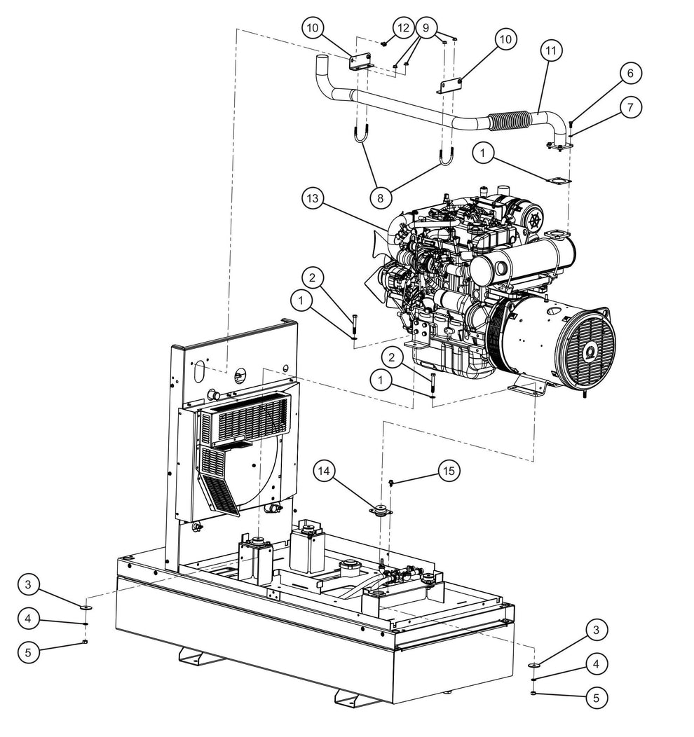 Isuzu 4LE2T Engine Assembly Group (2 of 3) Parts for MAXI-POWER 25 (48-000001 and UP) by Allmand