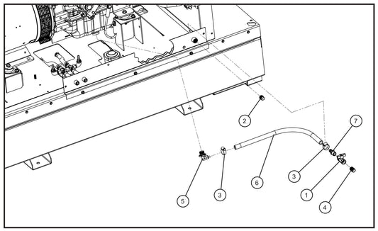 Isuzu 4LE2T Remote Oil Drain Assembly Parts for MAXI-POWER 25 (48-000001 and UP) by Allmand
