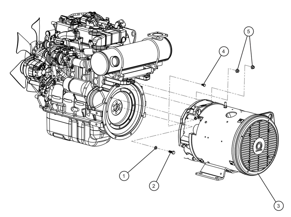 Marathon Generator Assembly Parts for MAXI-POWER 25 (48-000001 and UP) by Allmand