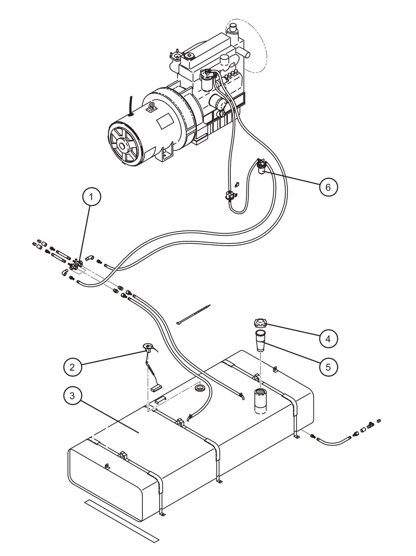 Fuel Tank and Filters Group Assembly Parts for MAXI-POWER 40 (22-000001 and UP) by Allmand