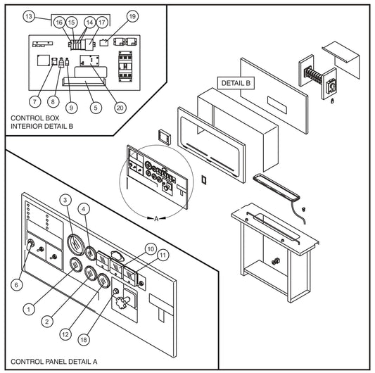 Control Box Electrical Group Assembly Parts for MAXI-POWER 40 (22-000001 and UP) by Allmand