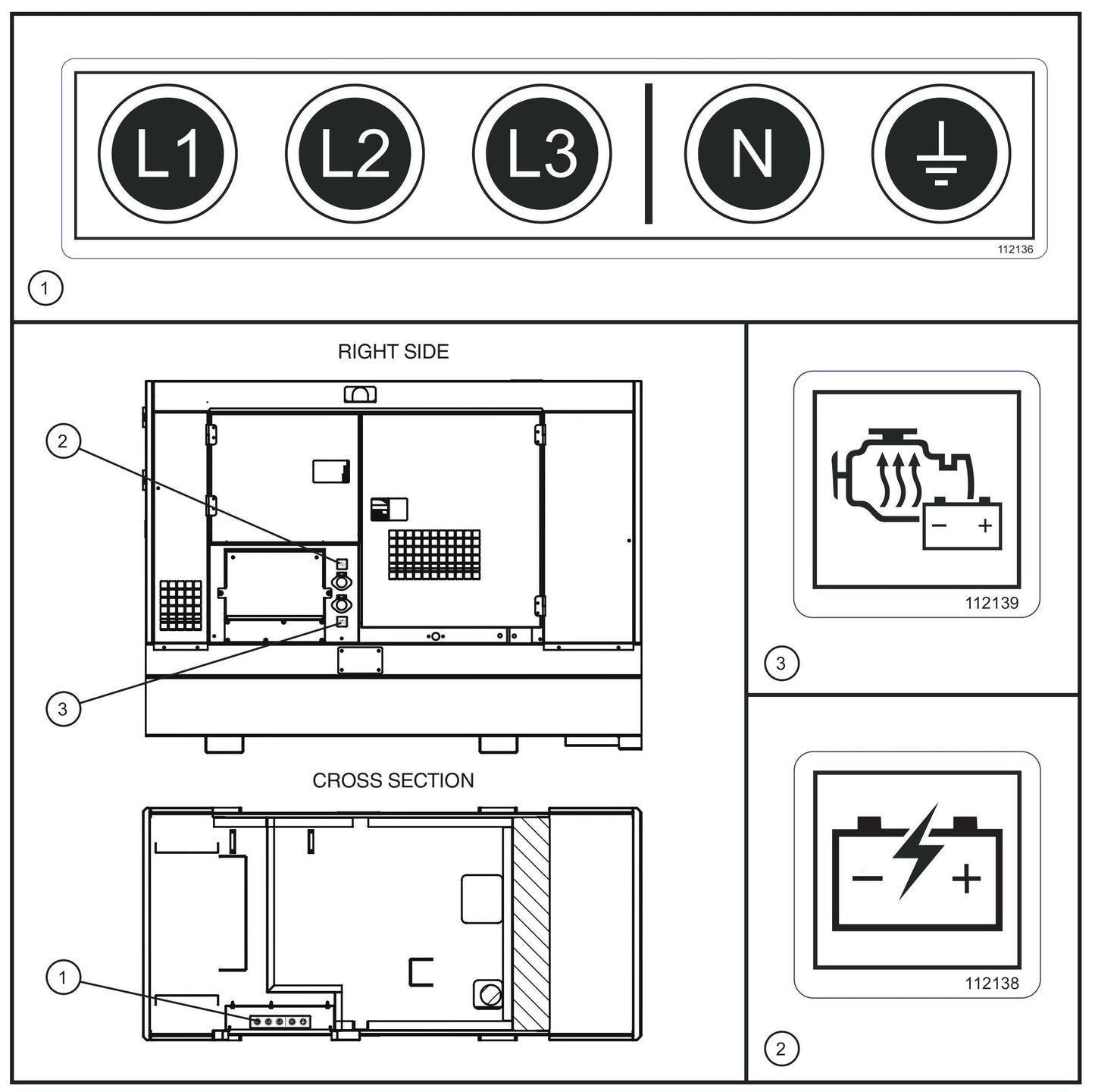 Cam Lock and Arctic Package Decals Assembly Parts for MAXI-POWER 40 (22-000001 and UP) by Allmand