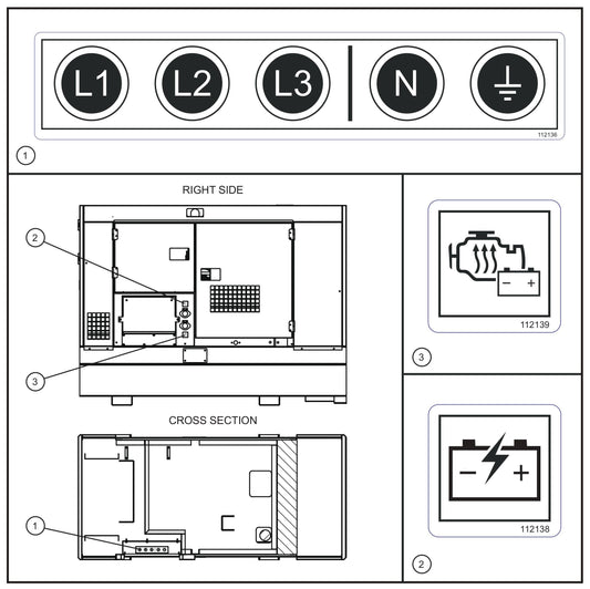 Cam Lock and Arctic Package Decals Assembly Parts for MAXI-POWER 65 (ISUZU T3) (24-000001 to 24-000499) by Allmand