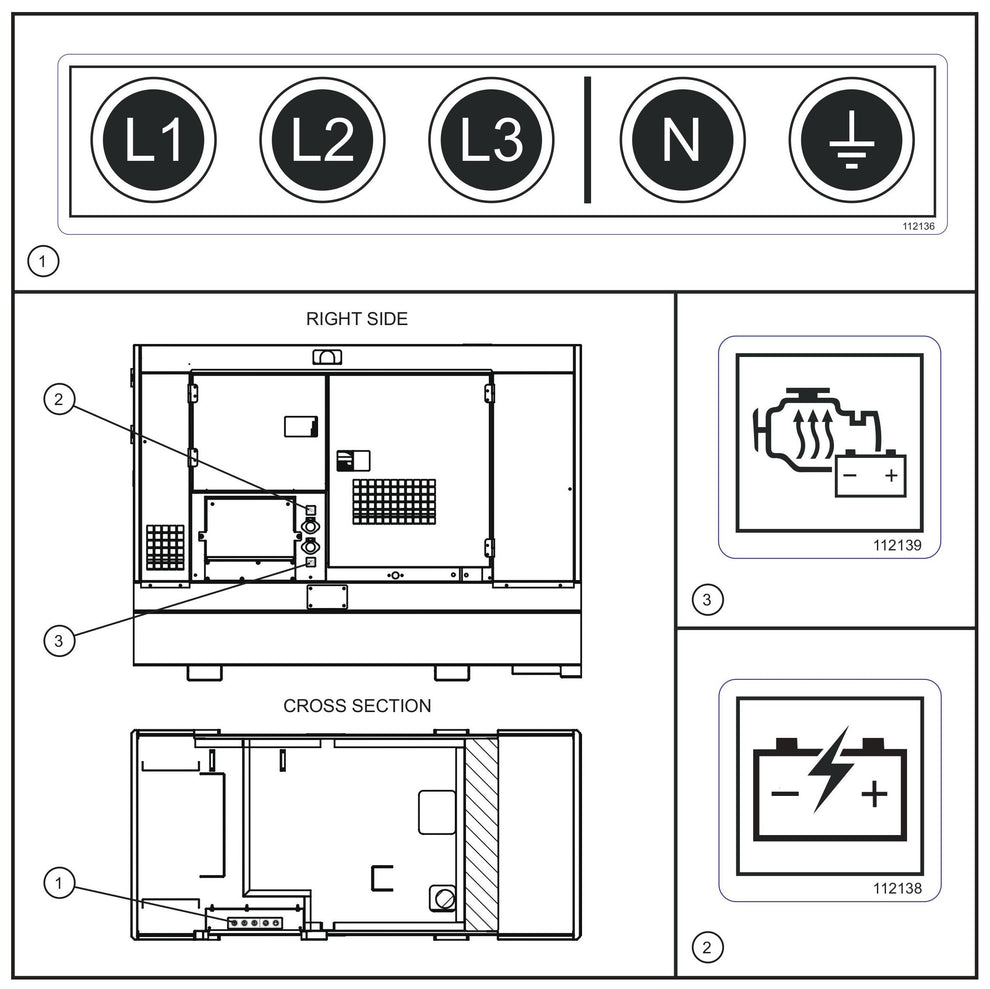 Cam Lock and Arctic Package Decals Assembly Parts for MAXI-POWER 65 (ISUZU T3) (24-000001 to 24-000499) by Allmand