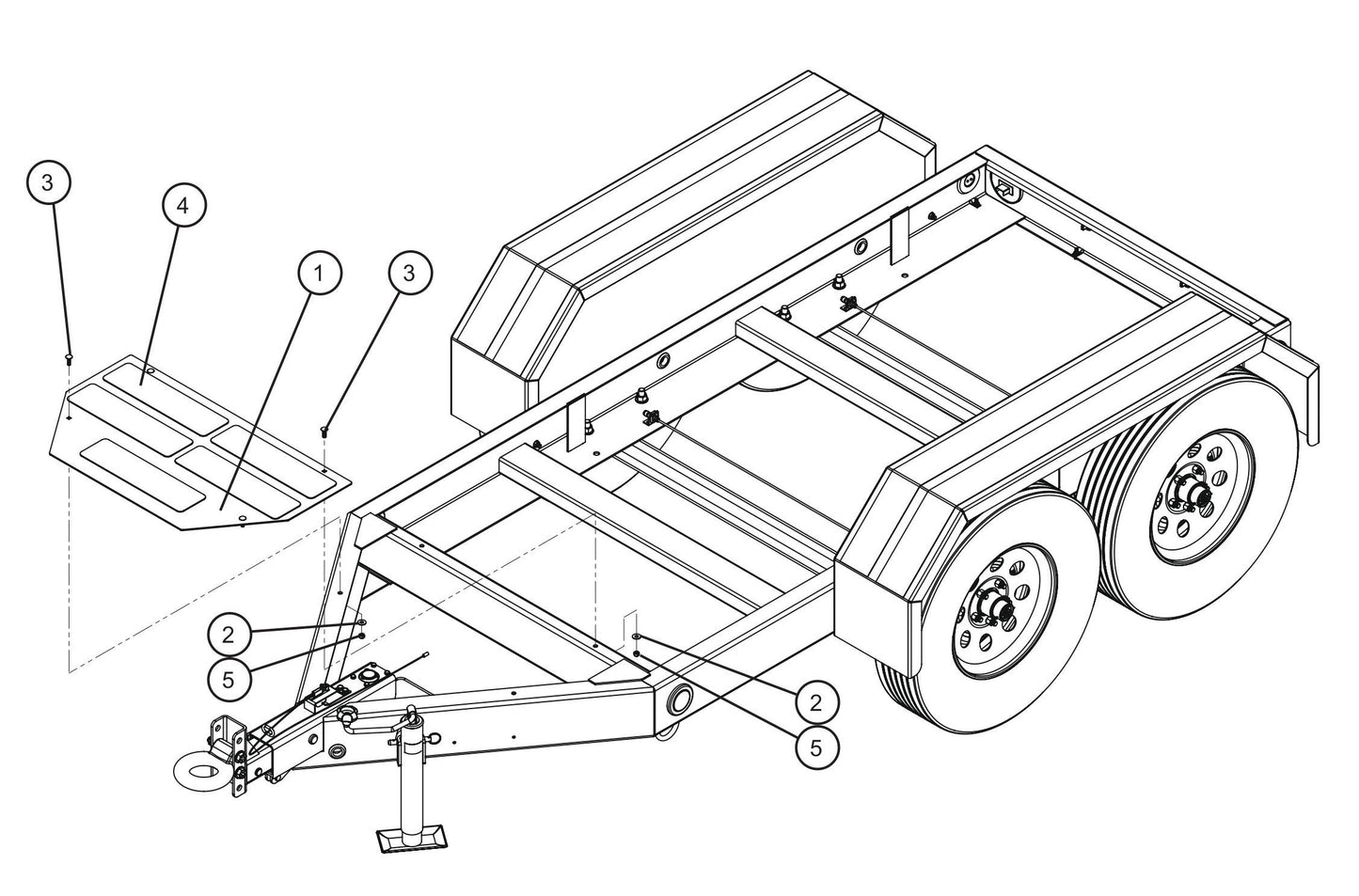 Step Plate Assembly Parts for MAXI-POWER 65 (ISUZU T3) (24-000001 to 24-000499) by Allmand