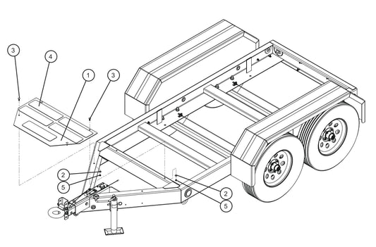 Step Plate Assembly Parts for MAXI-POWER 65 (ISUZU T3) (24-000001 to 24-000499) by Allmand