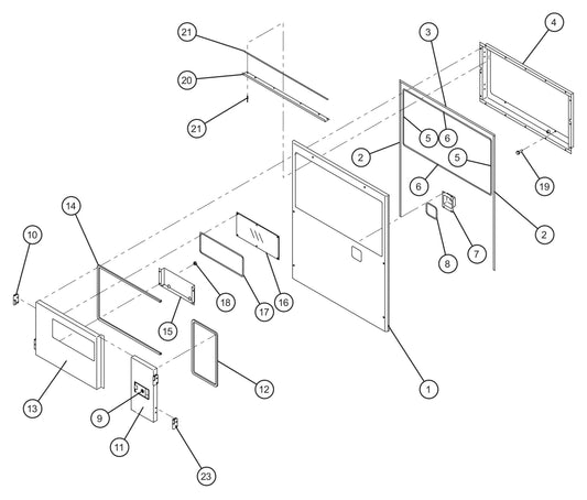Rear Enclosure Panels Assembly Parts for MAXI-POWER 65 (T4F) (24-000500 and UP) by Allmand