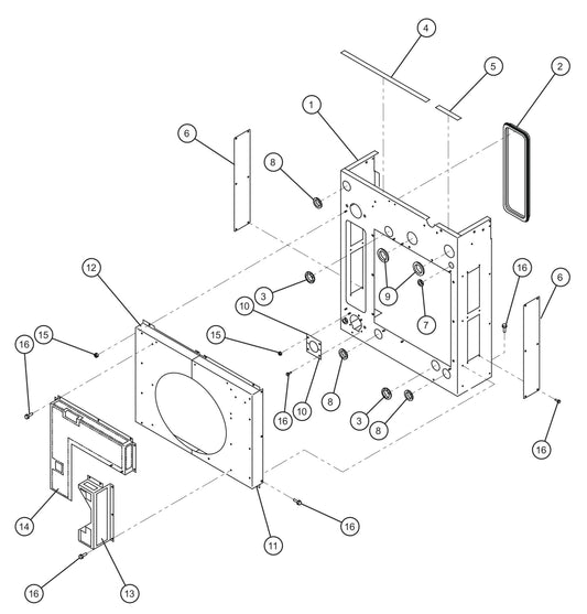 Engine Finger and Fan Guards Assembly Parts for MAXI-POWER 65 (T4F) (24-000500 and UP) by Allmand