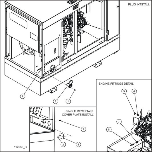 Key Start Block Heater, Battery Heater and Charger (2 of 2) Assembly Parts for MAXI-POWER 25 (MP25) (T4F DSE CONTROLLER), (21-000001 and UP) by Allmand