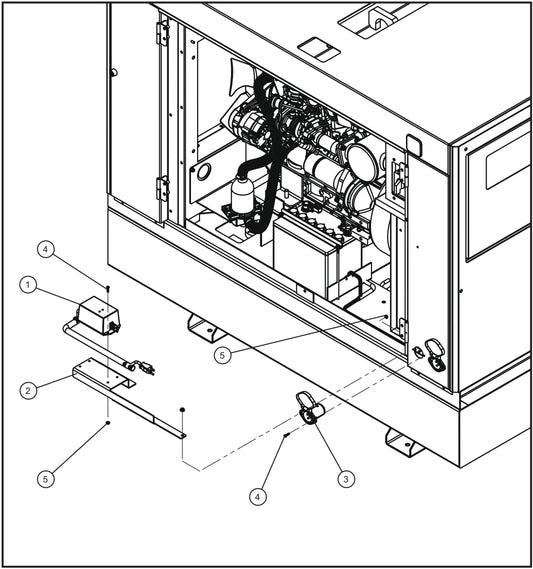 Deep Sea Block Heater, Battery Heater and Charger (2 of 2) Assembly Parts for MAXI-POWER 25 (MP25) (T4F DSE CONTROLLER), (21-000001 and UP) by Allmand