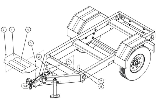 Step Plate Assembly Parts for MAXI-POWER 25 (MP25) (T4F DSE CONTROLLER), (21-000001 and UP) by Allmand