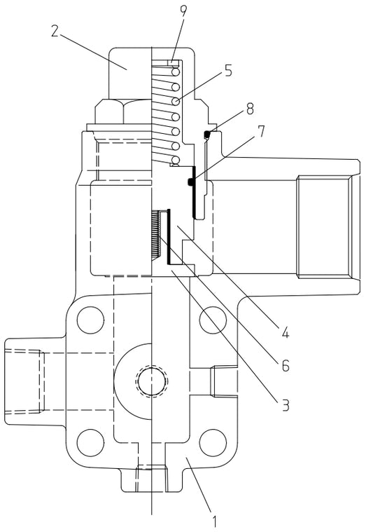 DIS185SSI4F Minimum Pressure Valve Assembly Parts for DIS185SSI4F Air Compressor by Multiquip