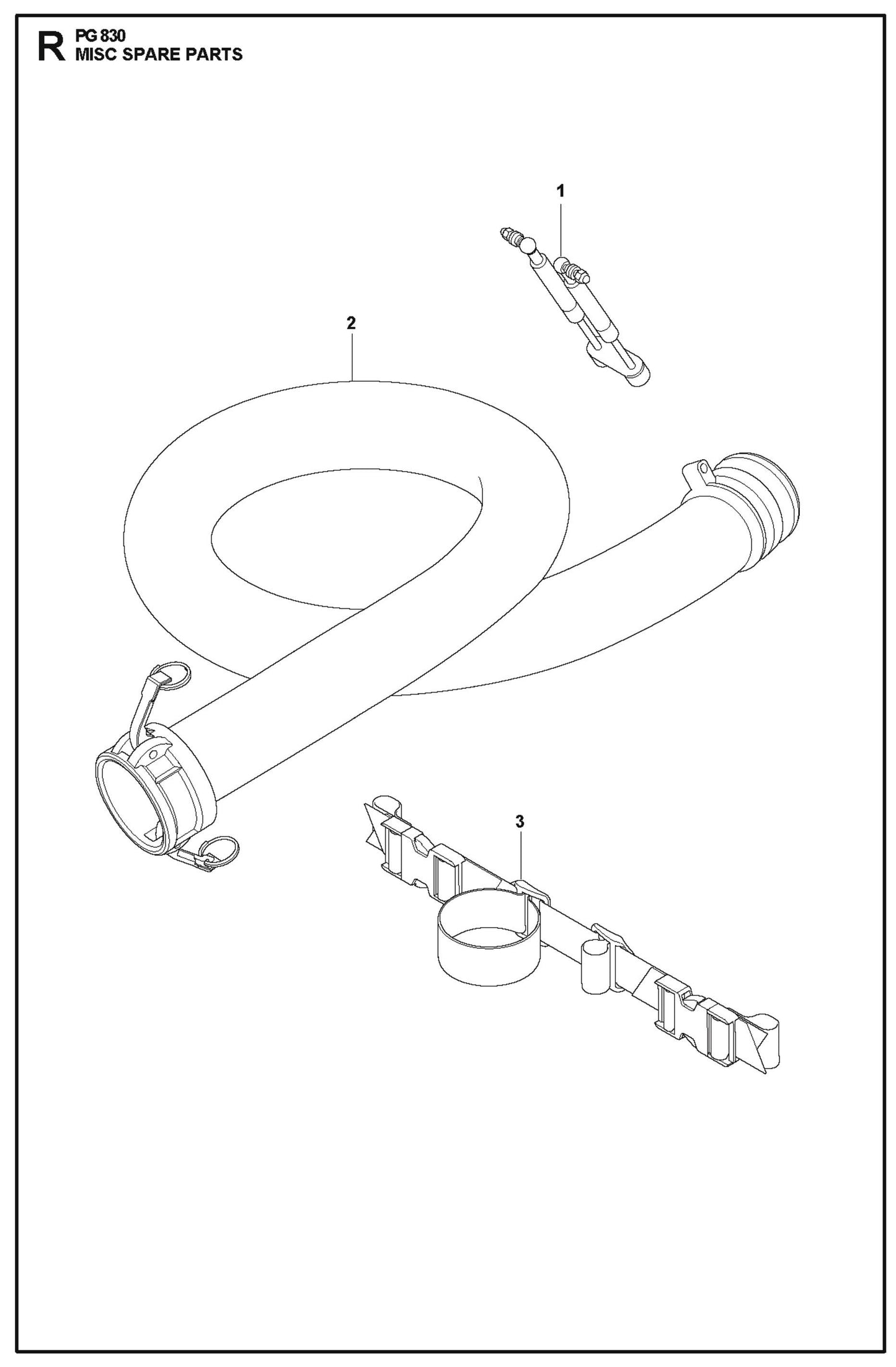 Misc Spare Parts For PG 830 By Husqvarna
