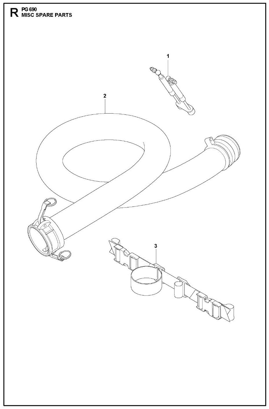 Misc Spare Parts For PG 690  By Husqvarna
