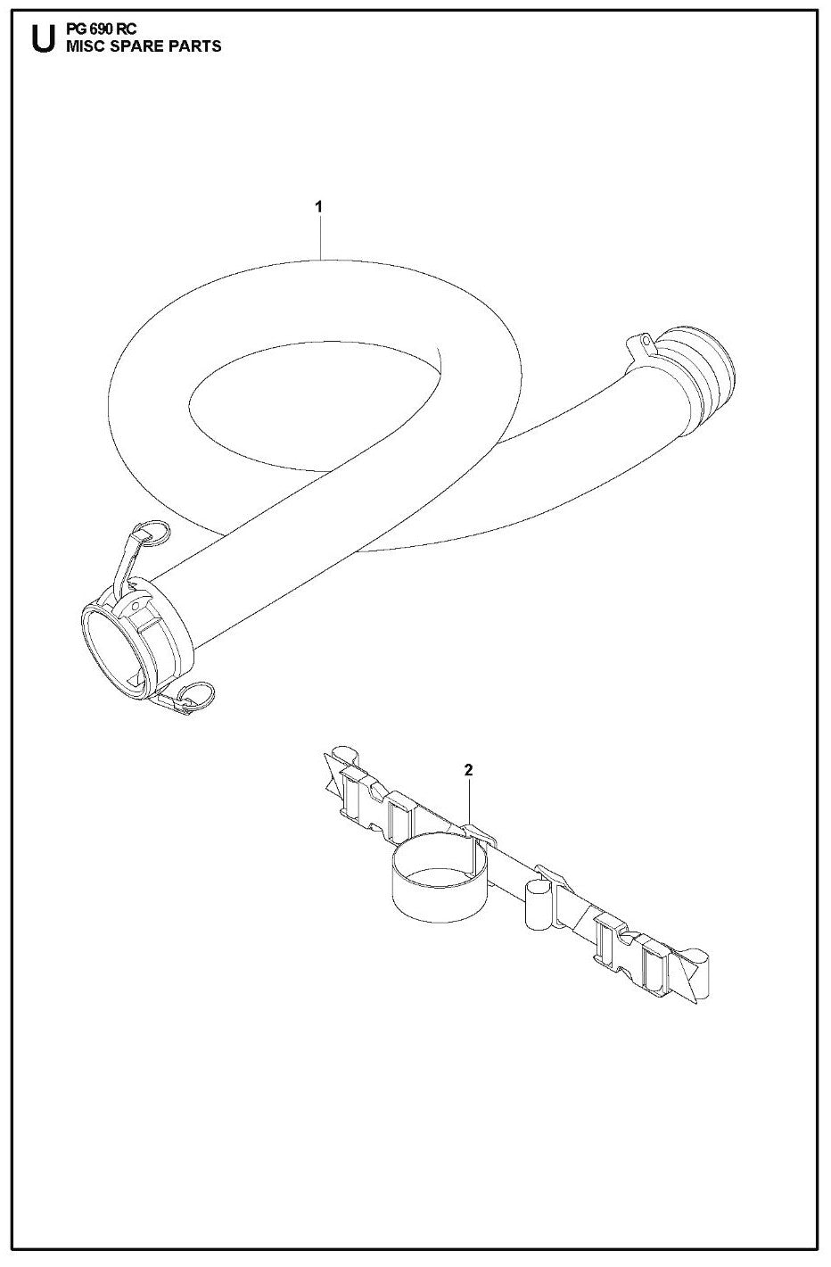 Misc Spare Parts For PG 690 RC By Husqvarna