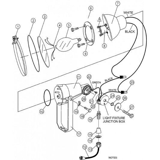 Light Fixture Assembly Parts for MLT Light Towers by Multiquip