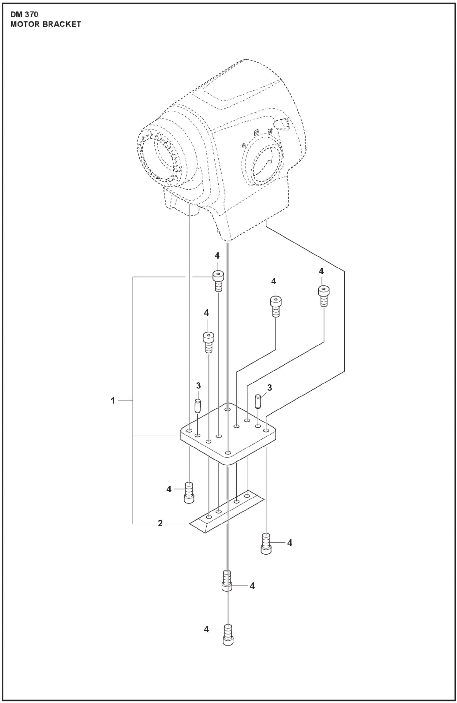 Motor Bracket Parts For Core Drill Motor DM 370 By Husqvarna