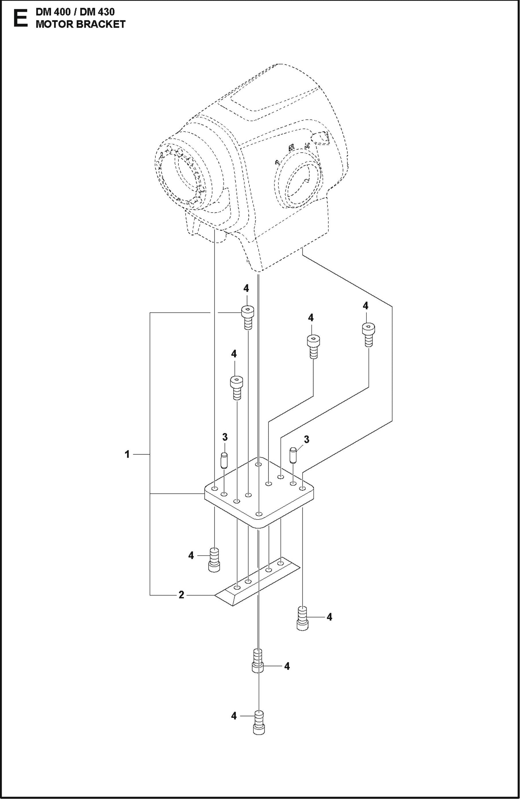 DM 400/ DM 430 Motor Bracket Parts For DM 400 By Husqvarna