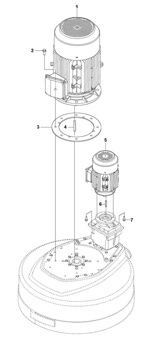 PG 830 Motor Assembly Parts by Husqvarna