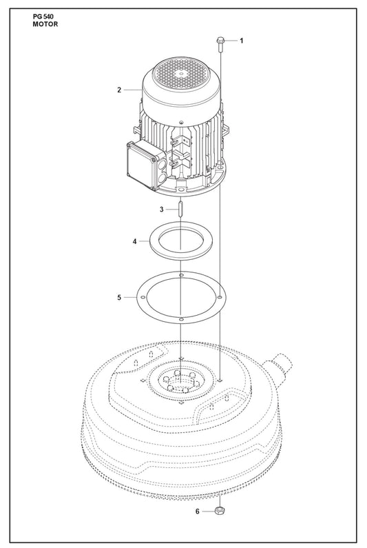 Motor Parts For PG 540 4 KW By Husqvarna