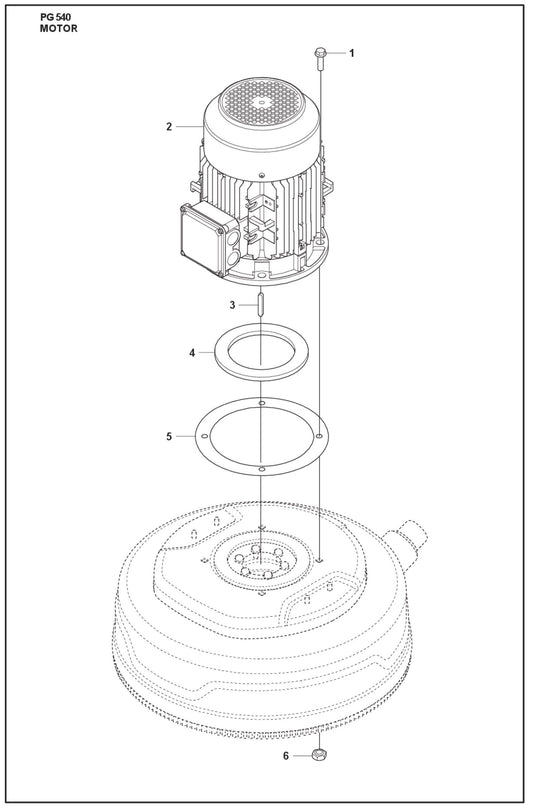 Motor Parts For PG 540 2.2 kW By Husqvarna