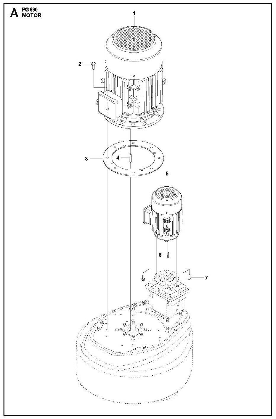 Motor Parts For PG 690 By Husqvarna